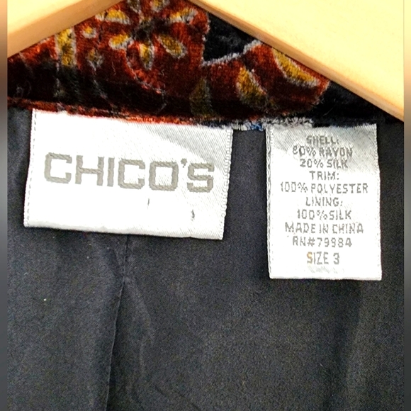 CHICO'S Vintage Women Collared Shirt Size L Black Sleeveless Button Lined - Picture 5 of 6